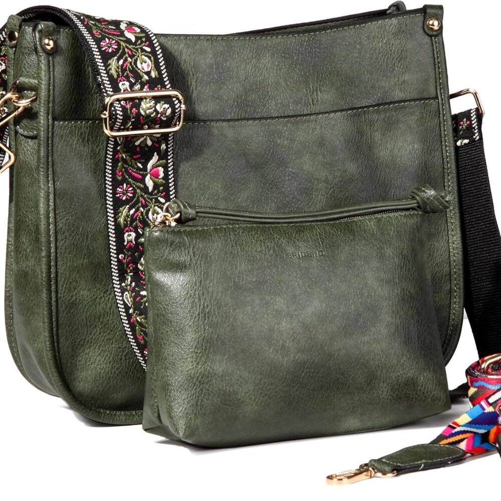 Crossbody Bag For Women Trendy - Vegan Leather Shoulder Purse, Medium Hobo Bag W